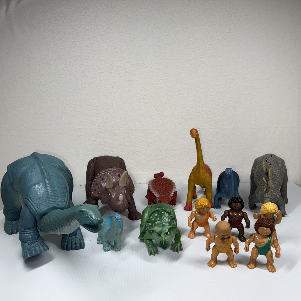 Vintage Playskool Definitely Dinosaurs &  Cavemen & Imperial Dinos 15 Items READ